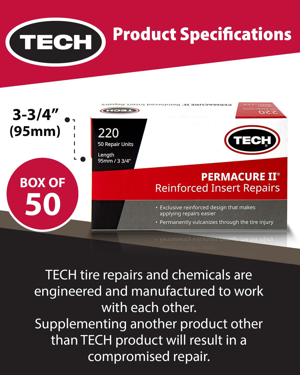 Permacure II insert during tire plug installation for a reliable fix.