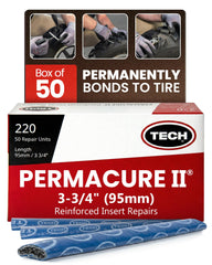 TECH Tire Repairs Permacure II inserts packaged for quick roadside use.
