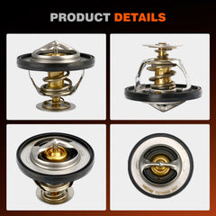 Techie Engine Thermostat packaging label with clear OE references for compatibility verification.