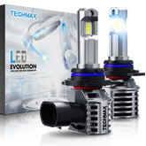 TECHMAX 9012 fog light bulb pack delivering brighter road visibility.