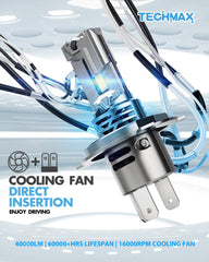 TECHMAX H4 xenon white light enhancing night visibility