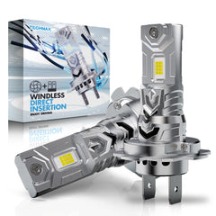 TechMAX H7 light bulb with 6500K xenon white beam for clear night visibility.