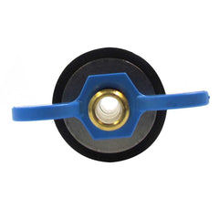 Technical winter plug with valve in a pressure-test setup for winterizing lines