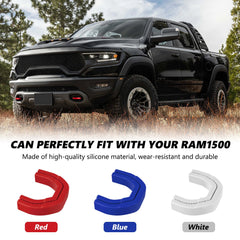 TECHPICCO custom-fit tow hook cover for RAM 1500, easy installation.