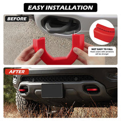 TECHPICCO front-end protection cover shields tow hooks during daily driving.