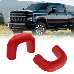 TechPicco Silverado front tow-hook cover red protects hooks and refreshes the front fascia
