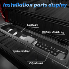 TECHPICCO StowFlex install demonstrates seamless integration with existing tailgate storage
