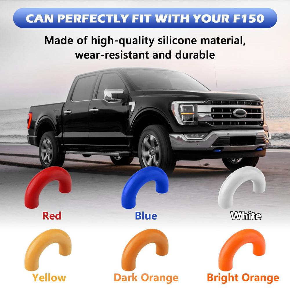 TechPicco Tow Hook Cover for Toyota Tundra shields hooks from dirt with blue color
