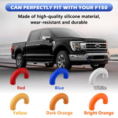 TechPicco Tow Hook Cover for Toyota Tundra shields hooks from dirt with blue color