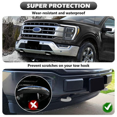 TechPicco Tow hook cover, dirt shield for Ford and Bronco, keeps hooks clean.