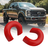 TECHPICCO tow hooks cover front-end fit enhances the Super Duty's look and protection.