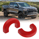 TECHPICCO Tow Hooks Covers for Colorado Trailboss front view protects from debris while upgrading style