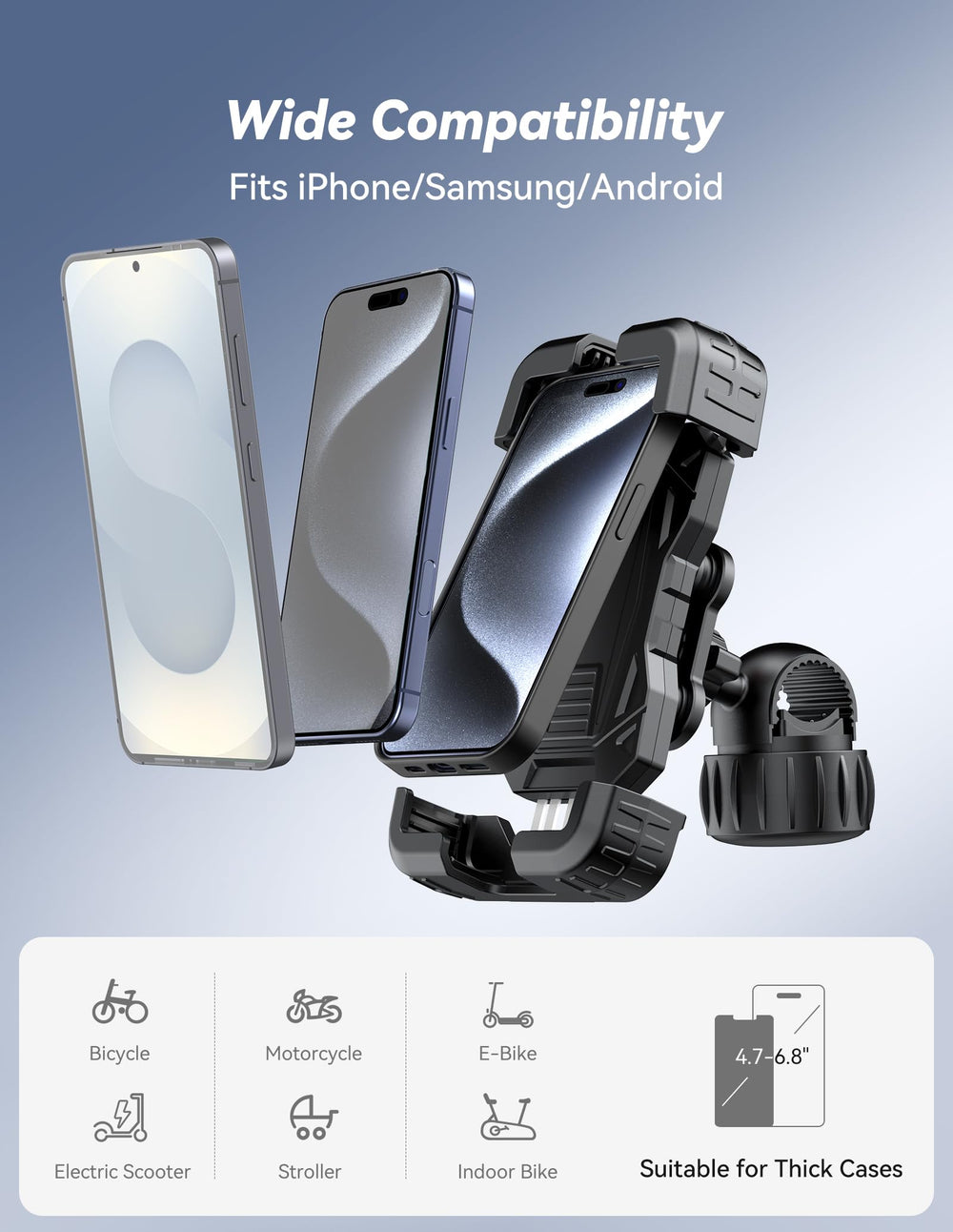 TECKNET tool-free installation guide on handlebars for quick setup