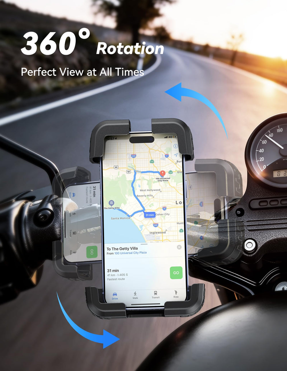 TECKNET mounted on handlebars during a ride demonstrates universal fit