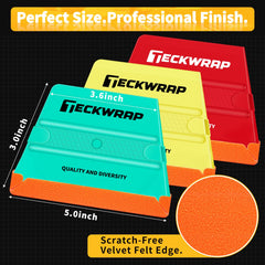 TECKWRAP yellow soft squeegee protects delicate films during wrap installations