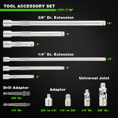 TecoTek 3/8-inch drive extension bar for deep reach.