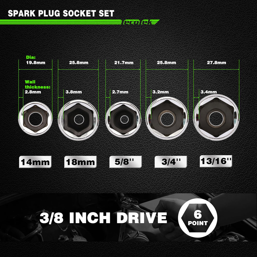 TecoTek spark plug gapper included for quick, precise gap checks.
