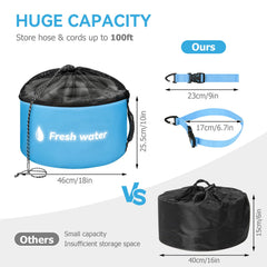 Tecreddy storage bag showing cushioned rubber handles for easy carrying.