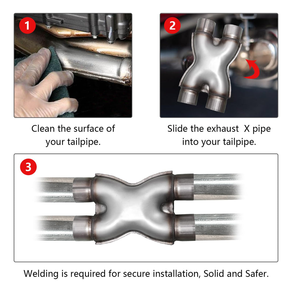 TECTRUC Stainless X Pipe 3 Inch highlighting durable anti-corrosion finish
