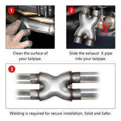 TECTRUC Stainless X Pipe 3 Inch highlighting durable anti-corrosion finish