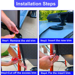 TeegRoow RV Corner Trim close-up-flexible-fit protects screws and seals gaps