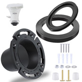 TeegRoow RV toilet seal flange kit showing leak-preventing rubber and sturdy plastics