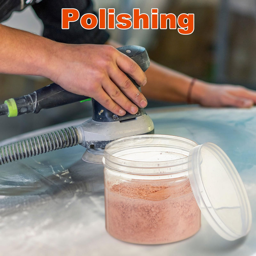 Teenyyou glass scratch remover in use demonstrates effective polishing on glass and mirrors.
