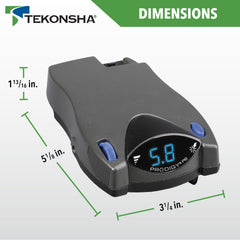 Compact installation of Tekonsha P2 under the dash for easy setup