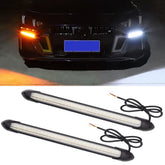 TEKSHINNY exterior LED strip with white sequence for daytime visibility.