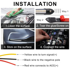 TEKSHINNY LED strip with strong 3M adhesive backing for easy mounting.