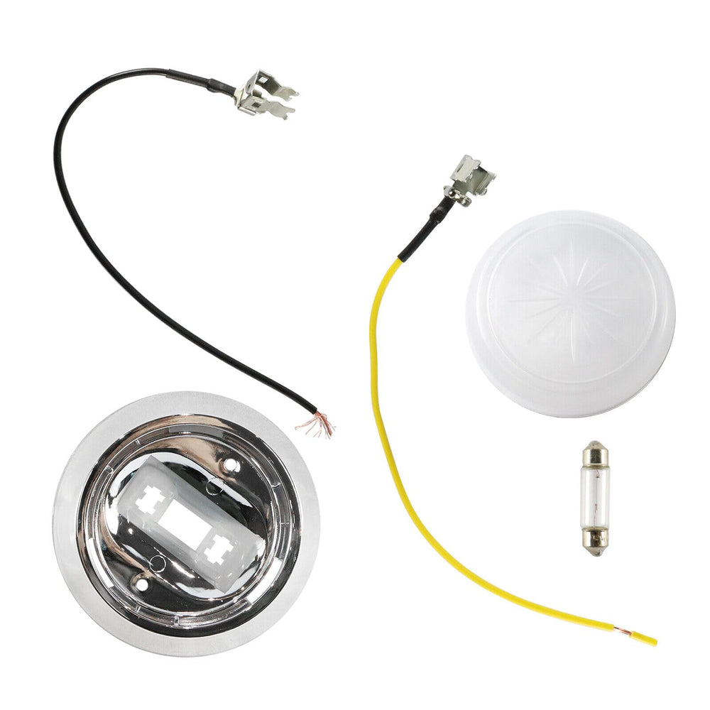 Telfair dome light wire leads simplify power connection during installation.