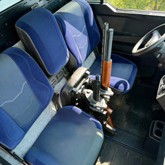Telfair defender under-seat mount at rear center protects guns from vibration