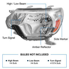 Telpo Tacoma 2012-2015 left amber reflector lens for daytime visibility