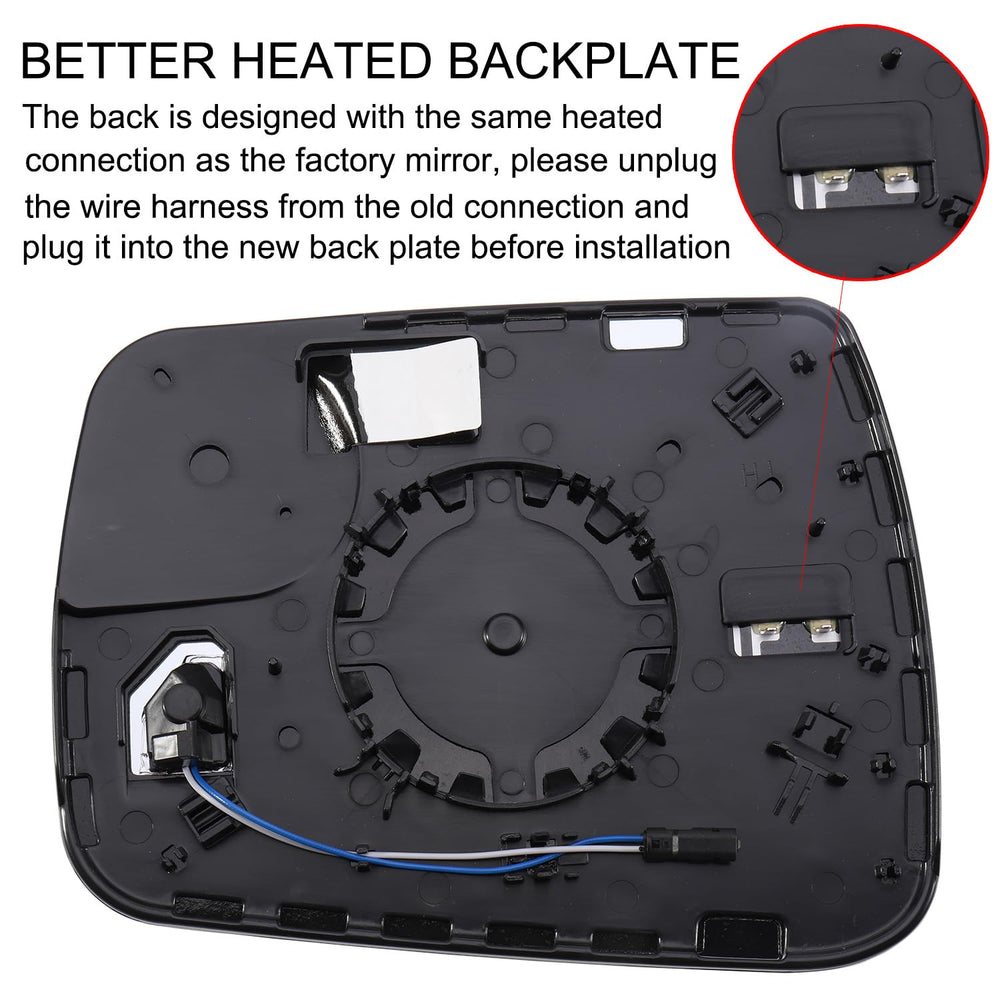 Tempsnow heated glass ensures quick ice clearance on the Ram mirror