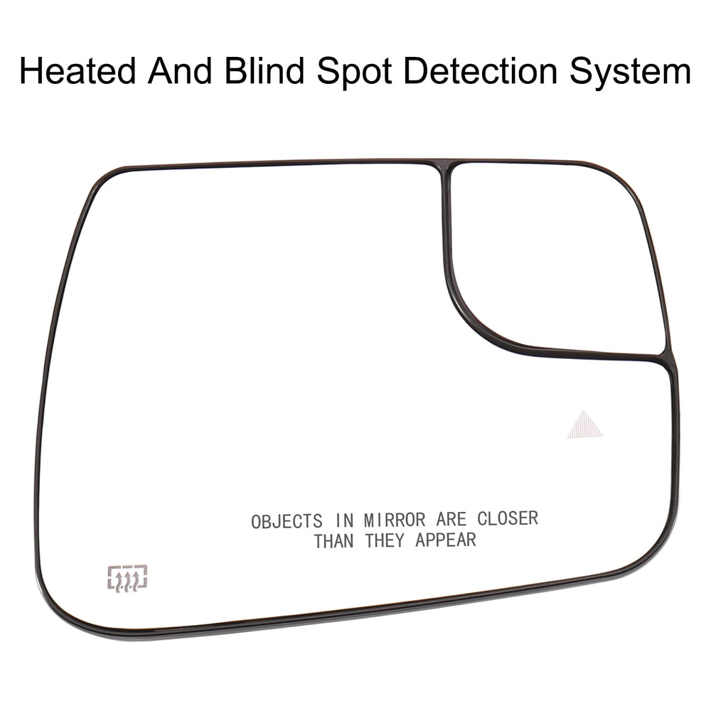 Tempsnow passenger side mirror with heated glass for clear winter visibility