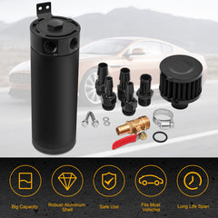 TEMSONE oil catch can with breather filter installed for better airflow management.