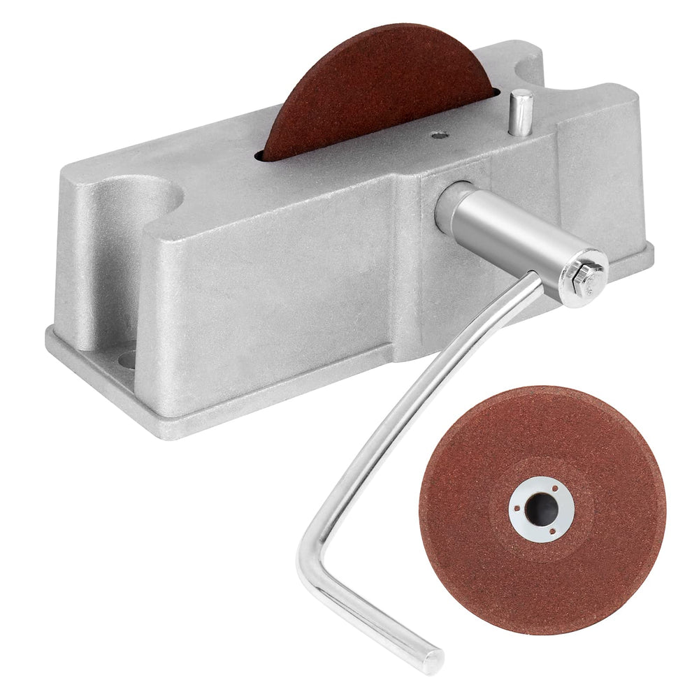 TEMSONE piston ring filer front view showing rugged aluminum body for precise filing.