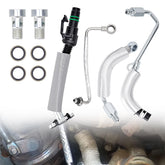 TEMSONE turbo oil return line closeup highlights durable metal construction for long life.