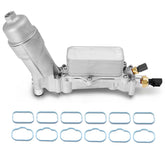 TEMSONE upgrade aluminum oil filter housing front view shows durable construction