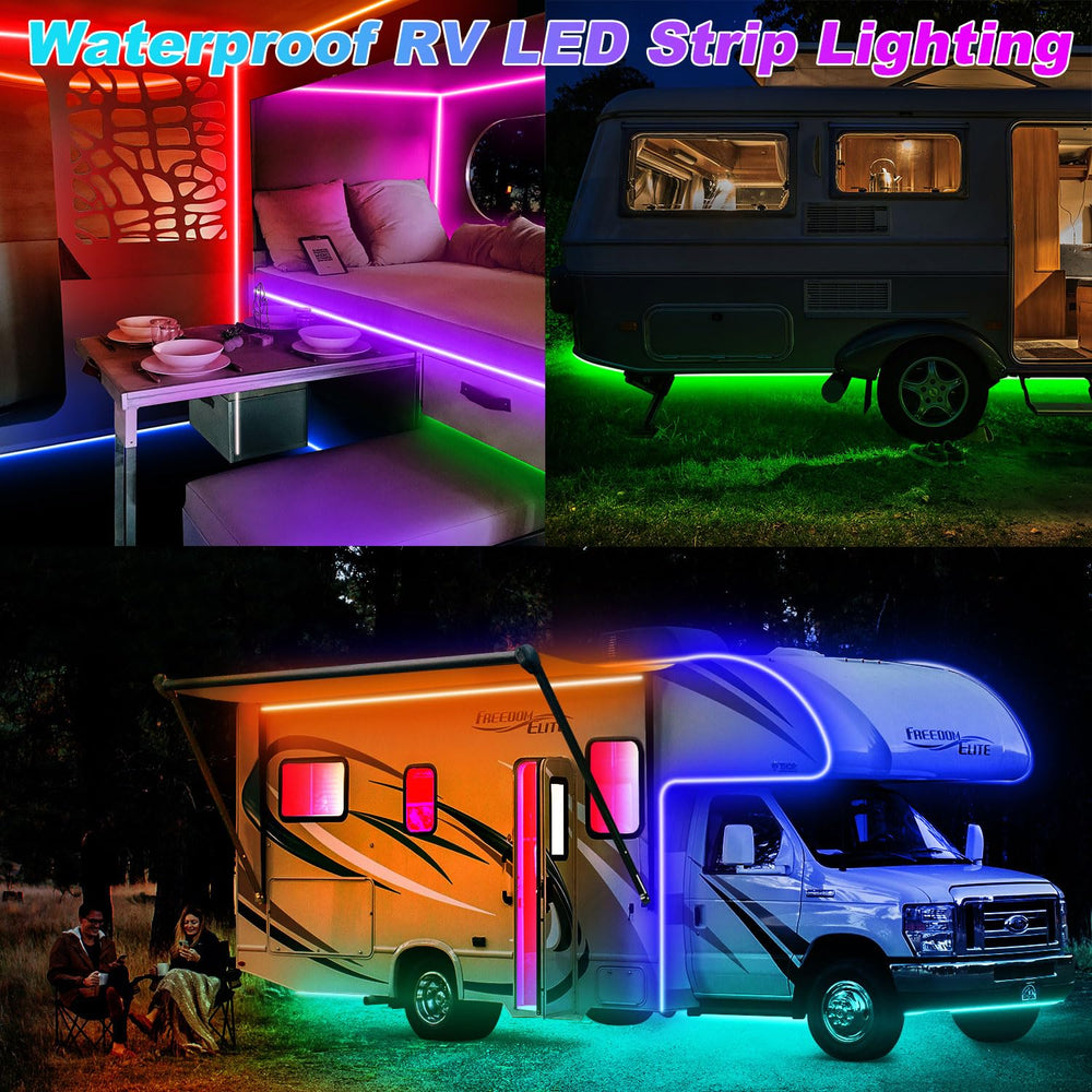 TENDIST easy-install LED strip with self-adhesive backing and clips