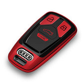 Tengare Audi key fob cover red close-up showing scratch protection