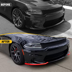 TENGBASE RT front lip spoiler red offers bold visibility and impact.