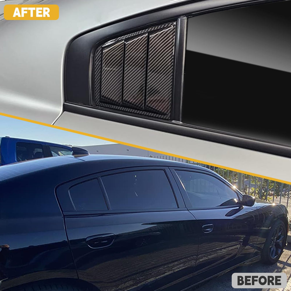 TENGBASE carbon-fiber look complements Charger exterior and interior styling