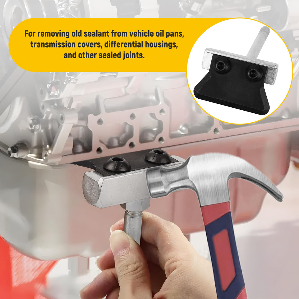 TENGBASE gasket separator in action removing gasket from engine surface safely.
