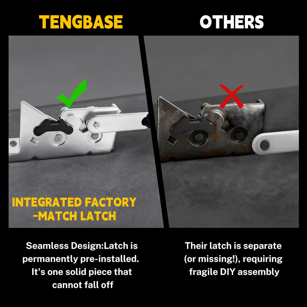TENGBASE no-cut installation detail emphasizing non-permanent modifications