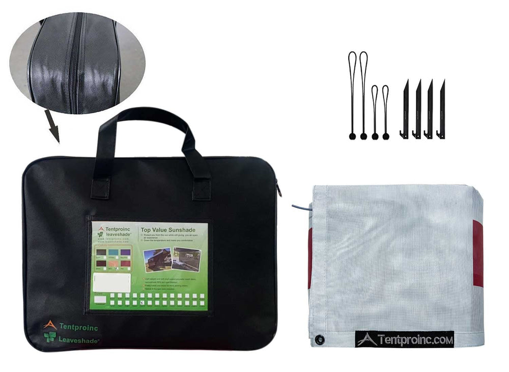 Tentproinc easy-install kit with cords, stakes, and balls for fast setup.