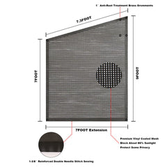 Tentproinc 3-year warranty on the RV awning shade for peace of mind.