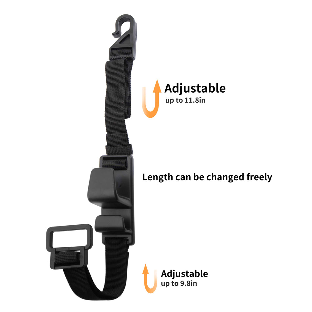 Teocenka headrest hook securing a handbag on the front seat