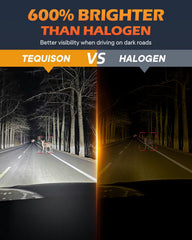 Tequison 9005 HB3 with a 14,000 RPM cooling fan provides efficient heat management.