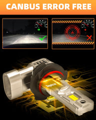 Tequison 9005 HB3 aluminum body aids heat dissipation for longer life.